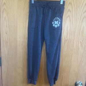 Crown of Heart Heathered Blue/Gray Joggers Girls‎ Size small NWT butterfly daisy